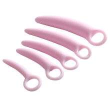 5-delt silikone dilatorsæt til træning af bækkenbundsmuskler og støtte til kvinders velvære