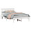 VidaXL vidaXL Bed Frame with Headboard White 135 x 190 cm Solid Pine wood 2