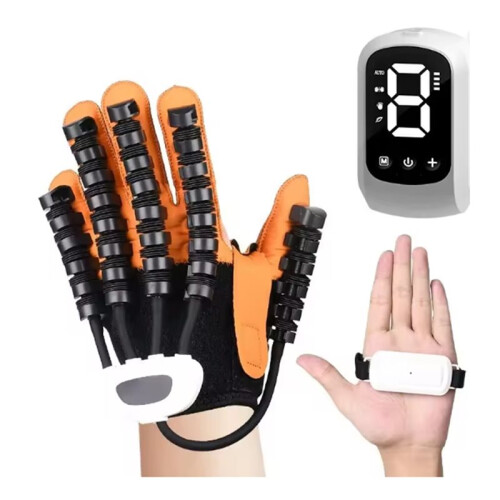 Hand Training Robot Gloves - USB Plastic Finger Function Training Equipment for Hand Exercises Gloves Workout Size M