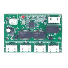 Fast 5 Port Ethernet TAP 10 / 100mbps Network HUB Pcb Module Board for System Integration