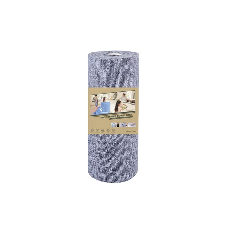 Hand-Tearable Rags Thickened Water-Absorbent Lint-Free Towel Rolls, Microfiber Kitchen Dishwashing Cloths Grey 6031379181070