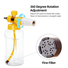1/4" Quick-Connect Foam Cannon with Adjustable Foam Density for Car Wash Car Maintenance Tool