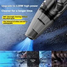 Vacuum Cordless Car Vacuum Cleaner 11000PA High Power Portable Rechargeable W/H Multi-Nozzles for Home Car Dust White