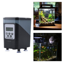Automatic Feeder Large Capacity Waterproof Timer Feeding Clear Design Moistureproof Suction Cup Install Food Dispenser