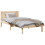 VidaXL vidaXL Bed Frame Brown 90 x 200 cm Solid Pine wood 2