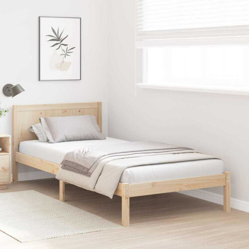 VidaXL vidaXL Bed Frame Brown 90 x 200 cm Solid Pine wood 2
