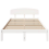 VidaXL vidaXL Bed Frame with Headboard White 135 x 190 cm Solid Pine Wood 5