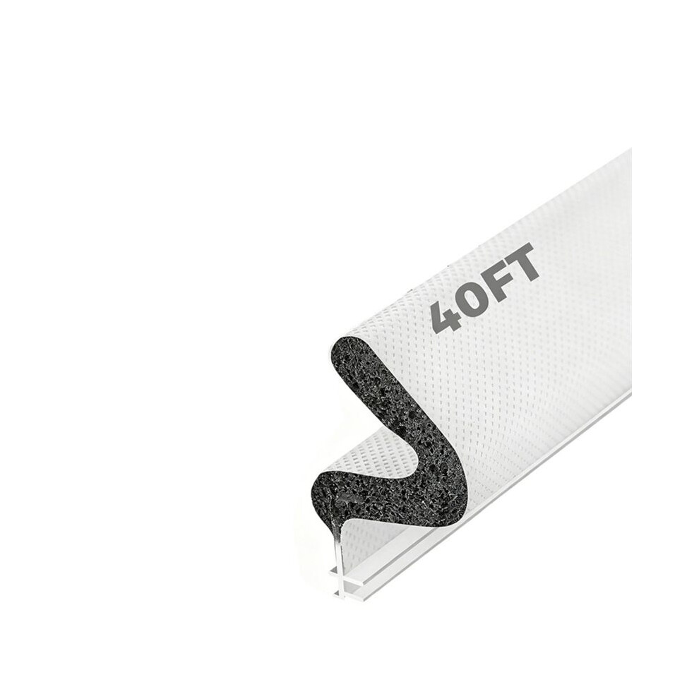 40Ft Weather Stripping Door Seal, Kerf Style Foam Strip For Large Gaps,For Exterior And Interior Frames White 4711456772255