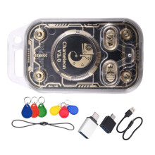 Chameleon V3.0 Lecteur de Puces RFID, Copieur D'Étiquettes IC, Lecteur/Graveur NFC, Émulateur de Cartes à Puce + Porte-Clés 3XUID/CUID