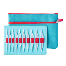 Knitting Tools, 3-Pack Detachable Needles, 5+8+11.5cm Aluminum Oxide Square Knitting Set with Storage Bag for E56E