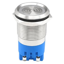 19MM 304 Rostfritt Stål Metall Buzzer 110 DB IP67 Vattentät Intermittent Pip Larm med Röd Blinkande Lampa 24V 19mm