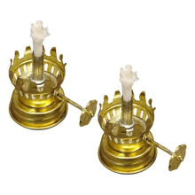 2 Stück Vintage-Lampenregler Aus Goldenem Eisen mit Baumwollkern für DIY-Öllampen
