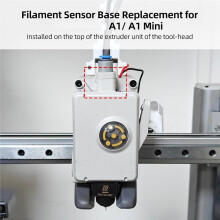 Vervangende Filamentsensorbasis voor A1 A1Mini Extruderunit, Vaste Basis met Hall-Board Filamentnaafbevestiging, 2 Stuks