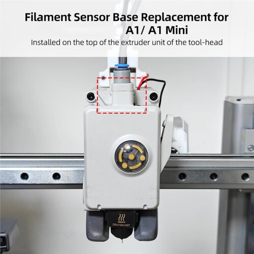 Filament Sensor Base Replacement for  A1 A1Mini Extruder Unit Fixed Base with Hall Board Filament Hub Mount 2pcs
