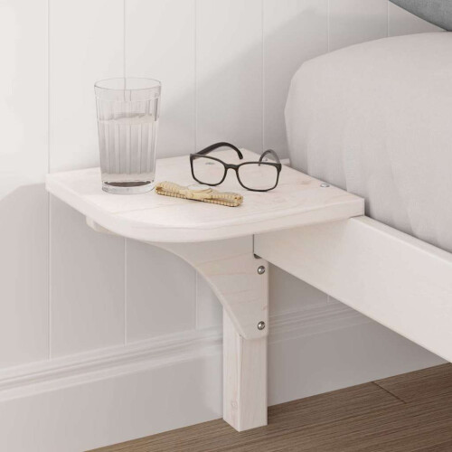 VidaXL vidaXL Bed Frame White 135 x 190 cm Solid Pine Wood 2