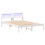 VidaXL vidaXL Bed Frame with Headboard White 135 x 190 cm Solid Pine Wood 2