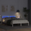 VidaXL vidaXL Bed Frame with Headboard White 135 x 190 cm Solid Pine Wood 4