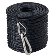 Anchor Rope, Marine Anchor Rope, Solid Braided MFP with Stainless Steel Grommets and Snap Hooks