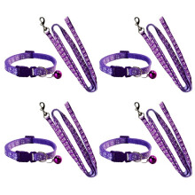Dog Paw Print Pet Traction Rope Adjustable with Collar Puppy Collar Set Pet Walking Lead Rope Puppy Cat Accessories C