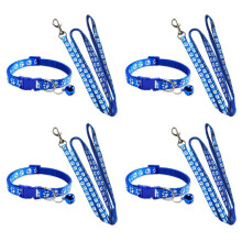 Dog Paw Print Pet Traction Rope Adjustable with Collar Puppy Collar Set Pet Walking Lead Rope Puppy Cat Accessories B