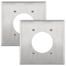 Single Hole Receptacle Outlet Metal Wall Plate Stainless Steel Wall Plate Single Hole Outlet Cover