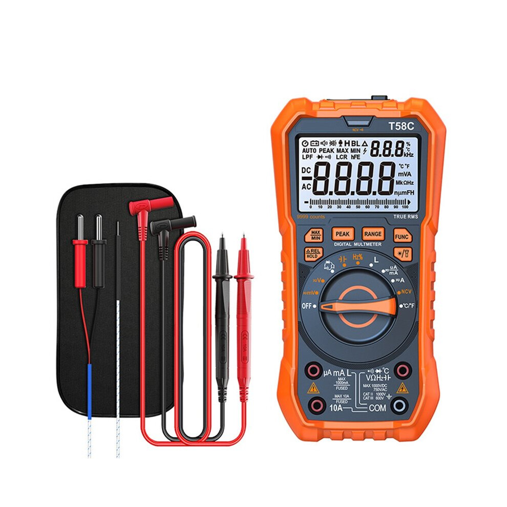 T58c Digital Multimeter With Auto Range, Voltage, Current Measurement, And More 4712755593428