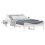 VidaXL vidaXL Bed Frame with Headboard White 135 x 190 cm Solid Pine Wood 2