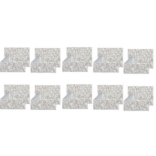 20 Pack Dish Drying Mat Absorbent Drying Mat Machine Washable Dish Drying Mats for Kitchen Counter Large (Grey Vine)