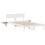 VidaXL vidaXL Bed Frame with Headboard White 135 x 190 cm Solid Pine Wood 4