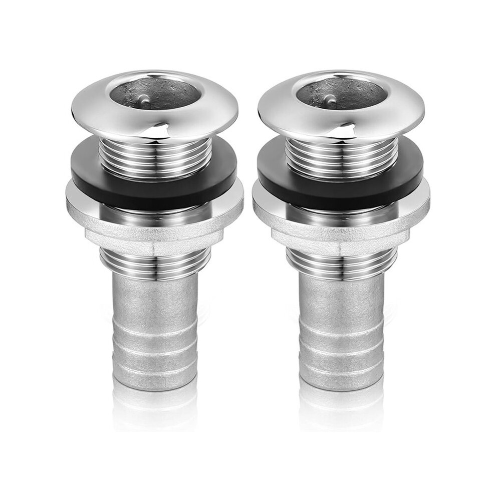 2 Pcs Thru Hull Fittings Boats Thru Hull Connector Marine Boat Plumbing Fittings For Boats Yachts Rv 6033354992473