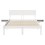 VidaXL vidaXL Bed Frame with Headboard White 135 x 190 cm Solid Pine Wood 5