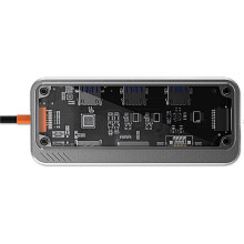 USB-C-Hub 10-in-1 USB-Expander-Dock-Dockingstation-Adapter für Typ-C-Geräte, -Kartenleser, TF-Kartenleser, RJ45-Anschluss,