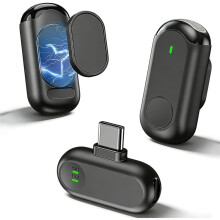 Microphone Sans Fil Professionnel pour , pour Android et Ordinateur Portable, Idéal pour L'Enregistrement Vidéo, le Streaming en Direct, le