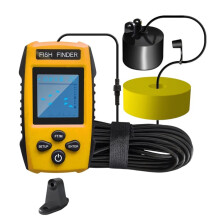 Sonda de Pesca Portátil para Kayak, Buscador de Peces, Sonda de Profundidad, Equipo de Pesca con Transductor de Sonar y Pantalla LCD