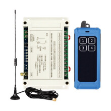 300M 12V 24V 36V 48V 4-Kanal-Funkfernbedienung 30A Schalterrelais Empfänger Sender mit Saugantenne 433MHz
