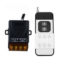 Draadloze Afstandsbedieningsschakelaar 30A 1CH Relaisontvangercontroller + AB-Zender voor Lichtmotorpomppoort 315 MHz