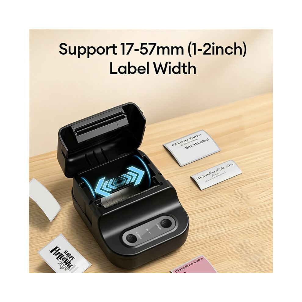 Thermal Label Printer With 3Roll Self-Adhesive Paper Portable Inkless Printer Sticker Tag Label Maker 4714256625660