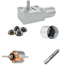 JGY-370 Worm Gear Reducer Motor, 6V, 96rpm Solid Shaft with Self-Locking