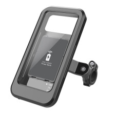 Suporte para Celular À Prova D'Água com Carregamento USB de 15W, Carregador Sem Fio e Suporte Universal para Tela Sensível Ao Toque, Ideal para