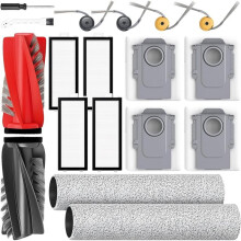 Accessoirekit voor Qrevo Curv 2 Flow Robotstofzuiger: Hoofdborstel, Stofzak, Zijborstel, Rolmopdoek, HEPA-Filter