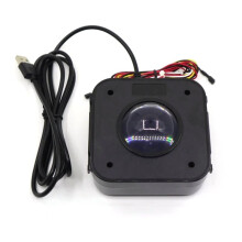 DIY USB Trackball Mouse Arcade Trackball Illuminated 4.5cm Round LED Trackball Mouse Connector for Arcade USB Interface