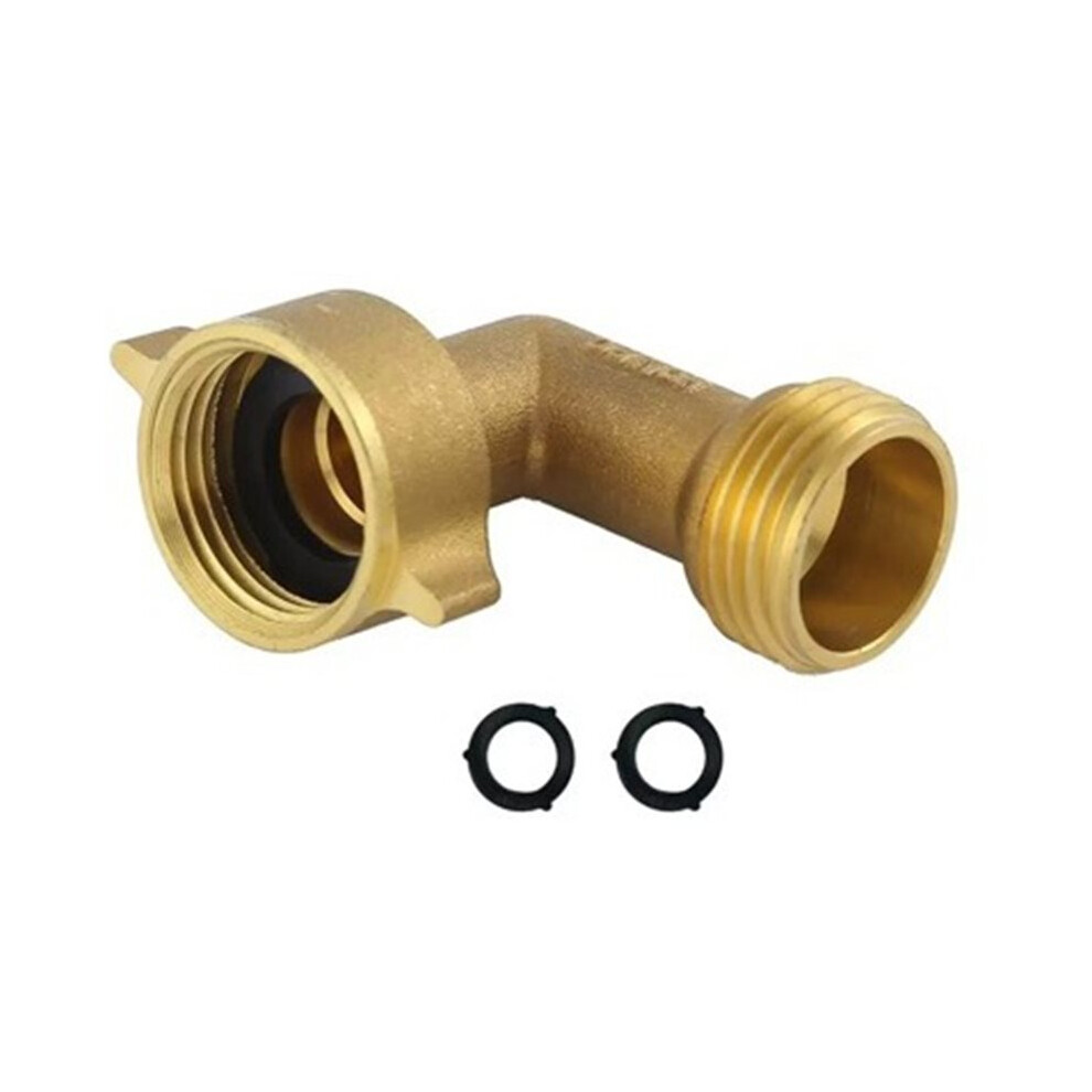 Solid Brass 90 Degree Angle Connector For Garden Hose Adjustable Interface Male To Female Elbow Secure Connection 4712669766314