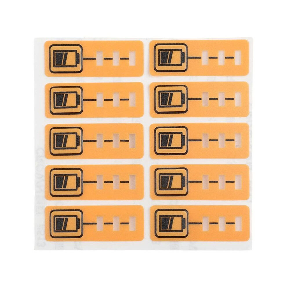 10Pcs Battery Capacity Key Stickers Fits For Dcb200 Dcb140 For Dcb182 18V 14.4V Lithium Battery Replacement Orange/Light 4712073462956