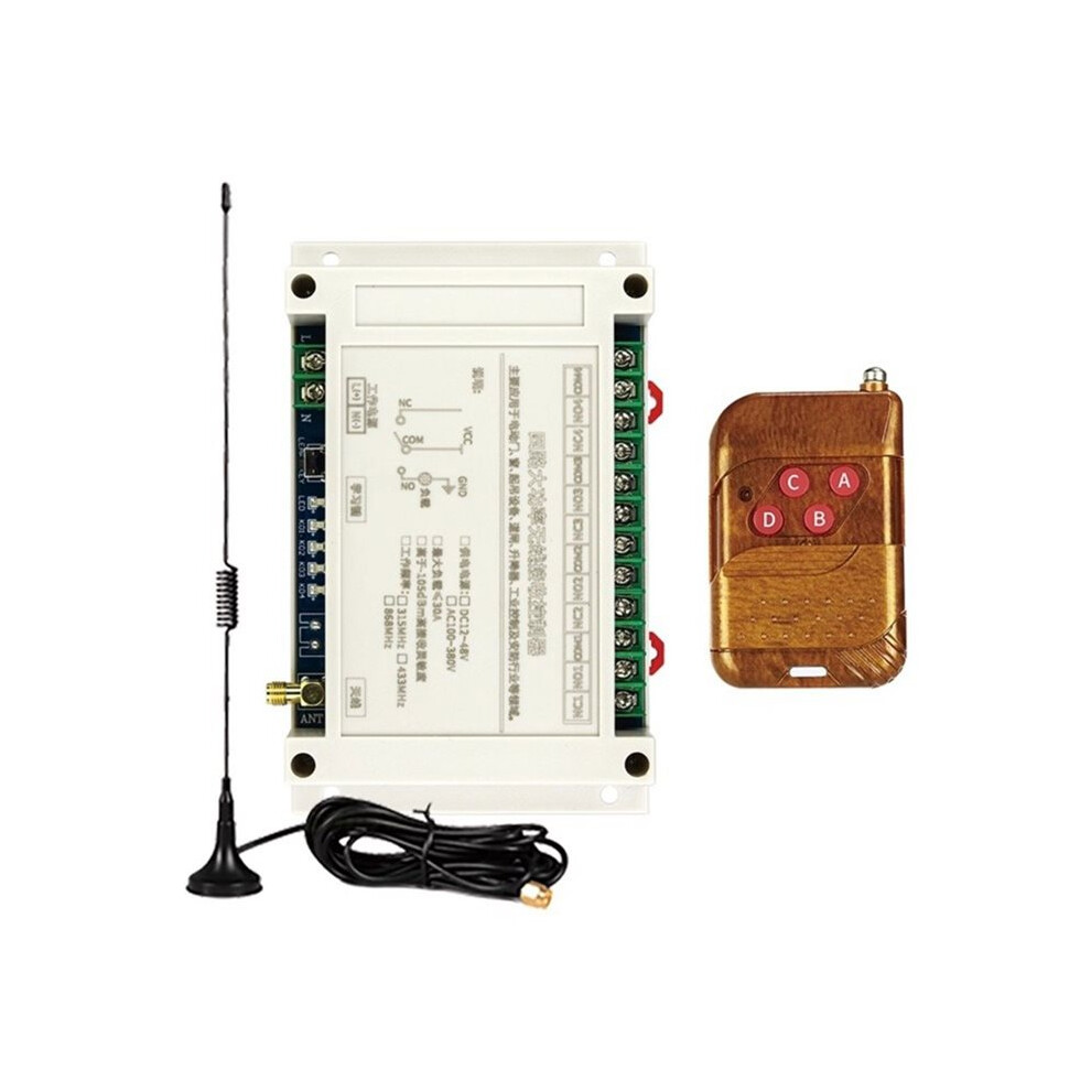 300M Ac100v-400V 4Ch Wireless Remote Control 30A Garage Doors Transmitter Led Relay+Receiver 433Mhz Light 6032382765707