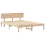 VidaXL vidaXL Bed Frame with Headboard Natural 140 x 200 cm Solid Pine Wood 2
