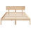 VidaXL vidaXL Bed Frame with Headboard Natural 140 x 200 cm Solid Pine Wood 3