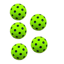 5Pcs Quiet Foam Pickleballs Perfect for Indoor Outdoor Practice Training PU Foam Material Reduced Noise 2 Colors Green