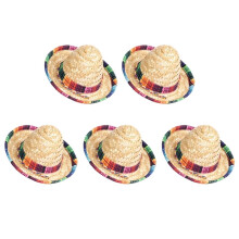 Hunde-Sombrero-Hut, Haustier-Karnevalskostüm, Strohhut im Mexikanischen Stil, Strohhüte für Eltern und Kinder für Mexikanische