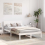 VidaXL vidaXL Bed Frame with Headboard White 135 x 190 cm Solid Pine Wood 3