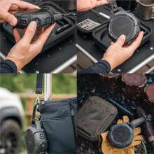 Portable Speaker with Flashlight, Waterproof, Shockproof, and 25-Hour Playtime with Bold Bass